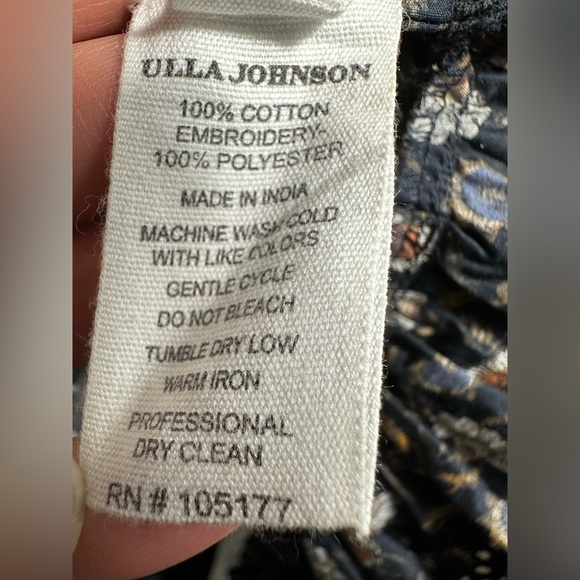 ULLA JOHNSON Yvette Floral Cotton Midi Dress Size 4 - Picture 15 of 17
